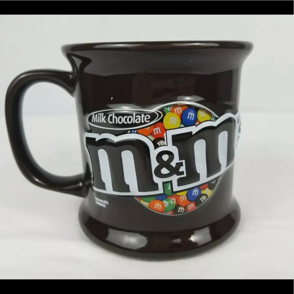 M & M Chocolate brown Ceramic Coffee 3D Mug Cup